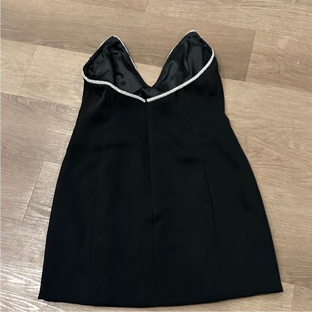 💎 🆕🔥 NWT MESHKI ‘Madi' Suiting Mini Dress With Diamante Rope - Black SMALL - Picture 4 of 16